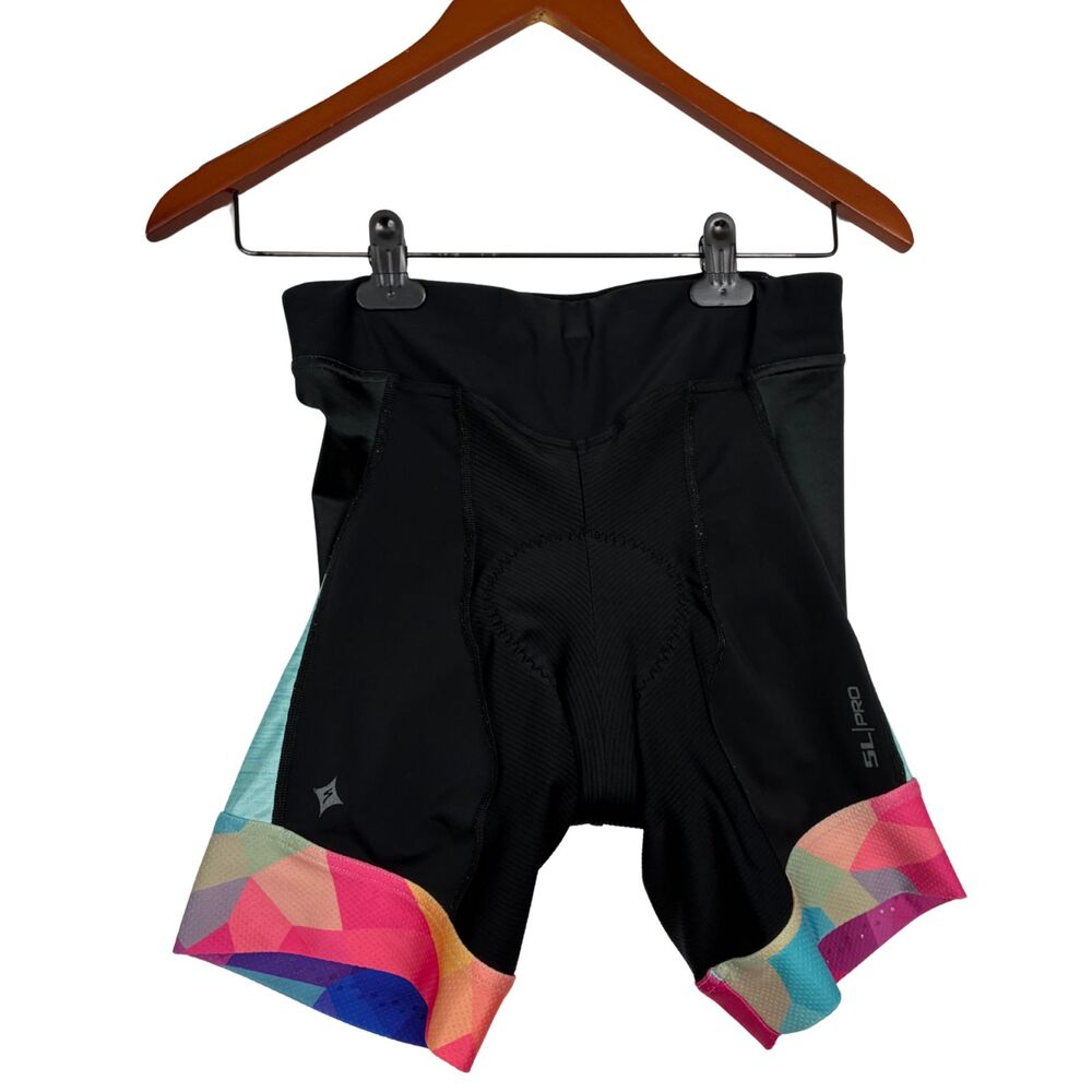 Specialized SL Pro Cycling Shorts Womens M Body Geometry Padded Bike Black Color